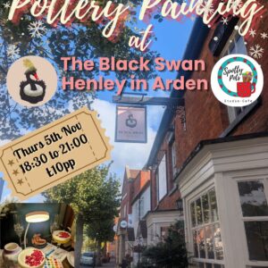 Pottery Painting Night at The Black Swan in Henley in Arden