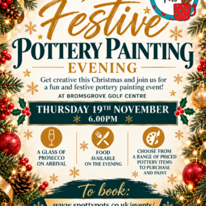Festive Pottery Painting Night At Bromsgrove Golf Centre